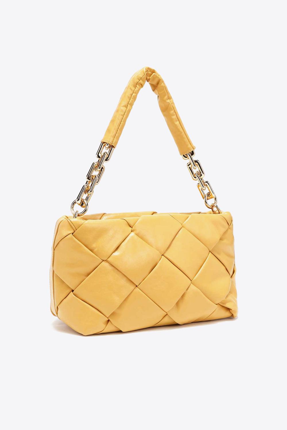 Nicole Lee USA Cassette Woven Satchel Crossbody Bag - The Fiery Jasmine