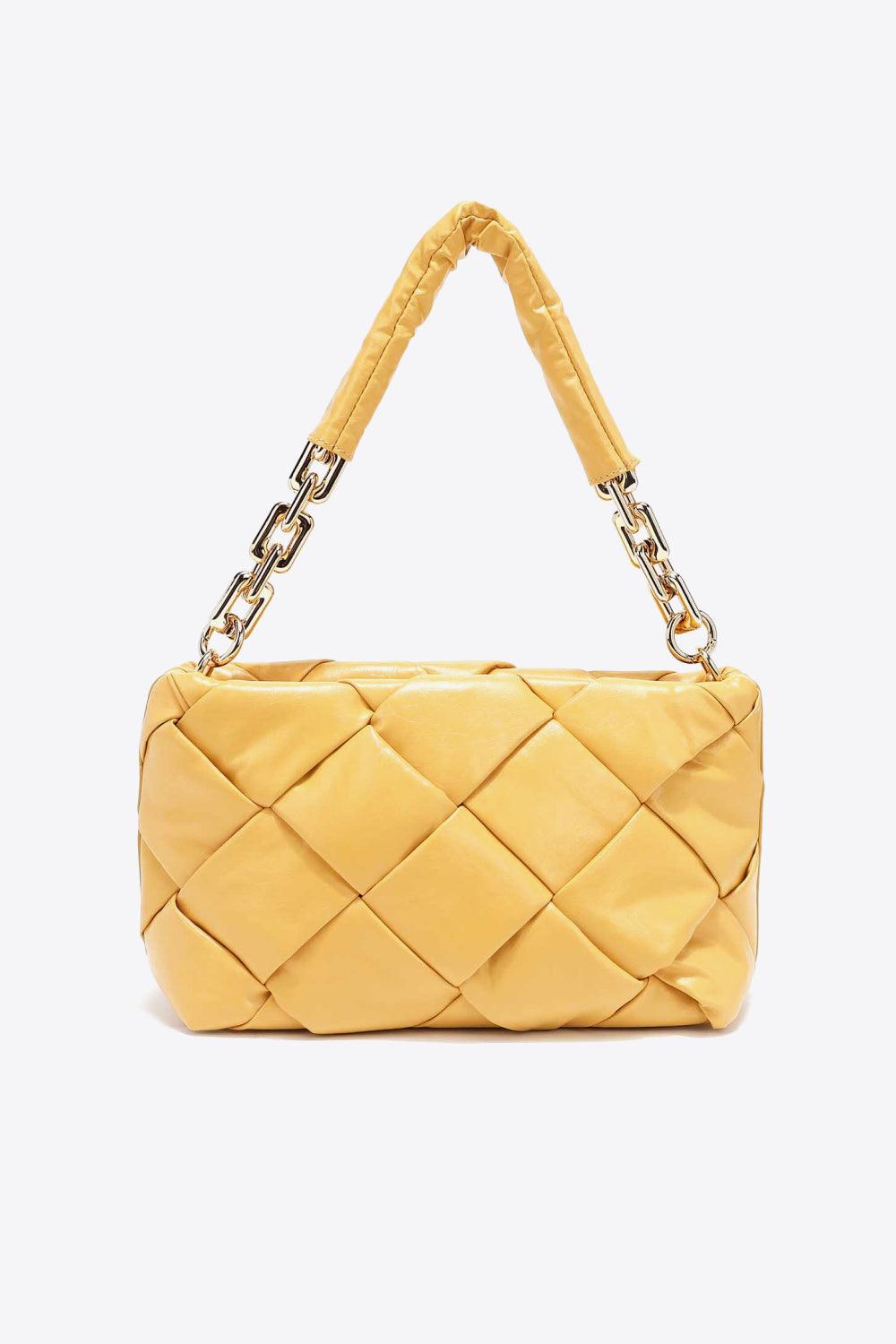 Nicole Lee USA Cassette Woven Satchel Crossbody Bag - The Fiery Jasmine