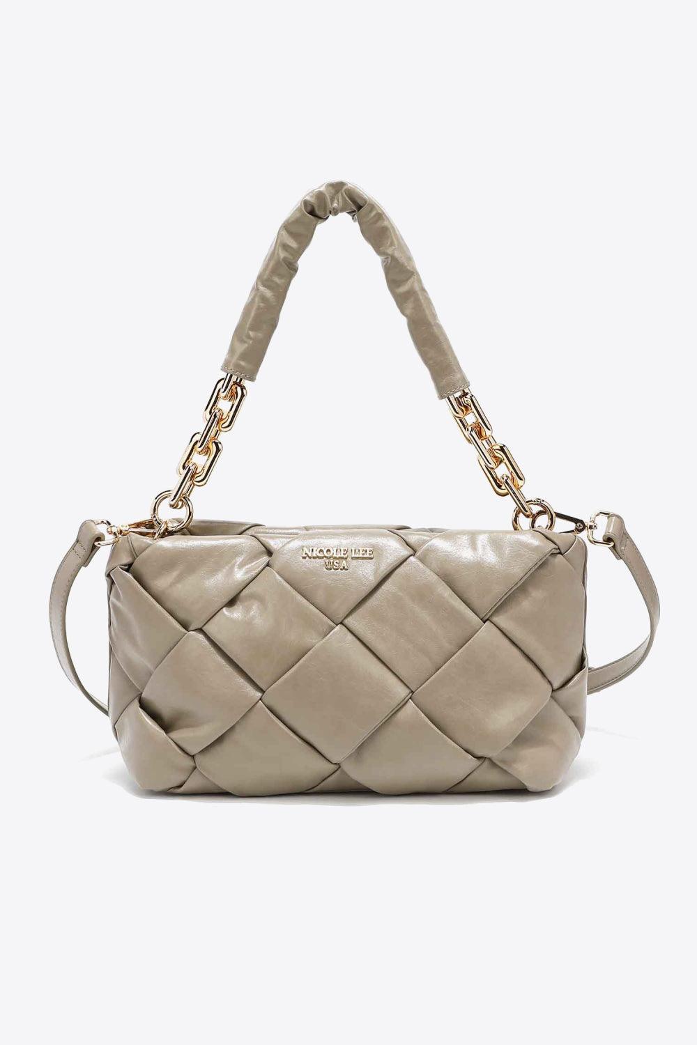 Nicole Lee USA Cassette Woven Satchel Crossbody Bag - The Fiery Jasmine