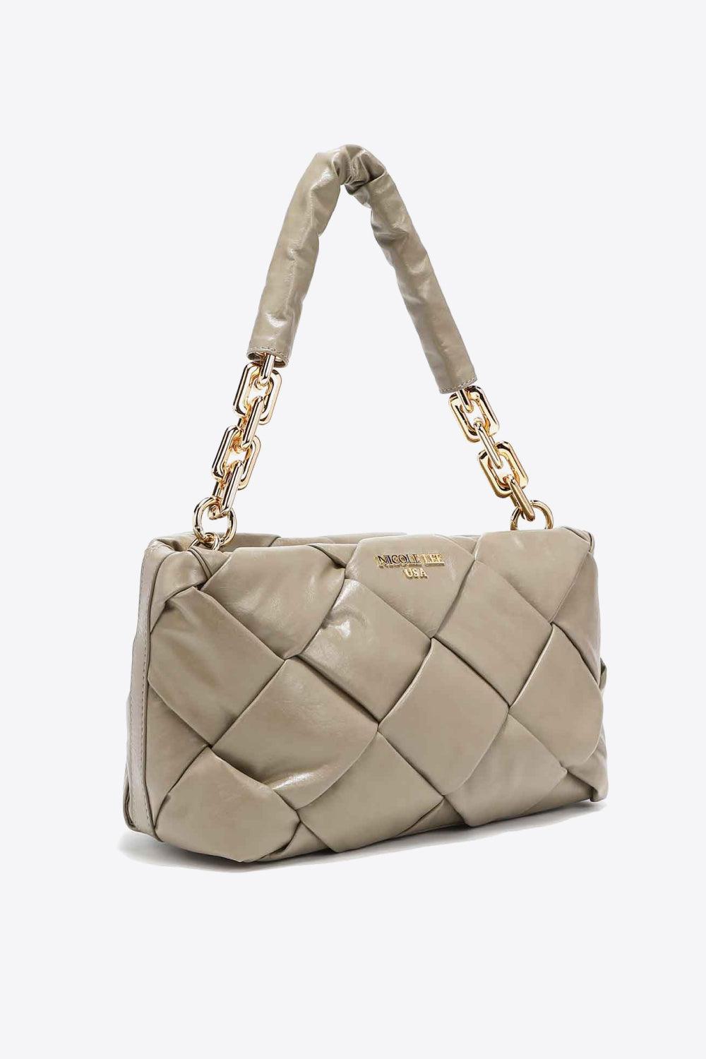 Nicole Lee USA Cassette Woven Satchel Crossbody Bag - The Fiery Jasmine