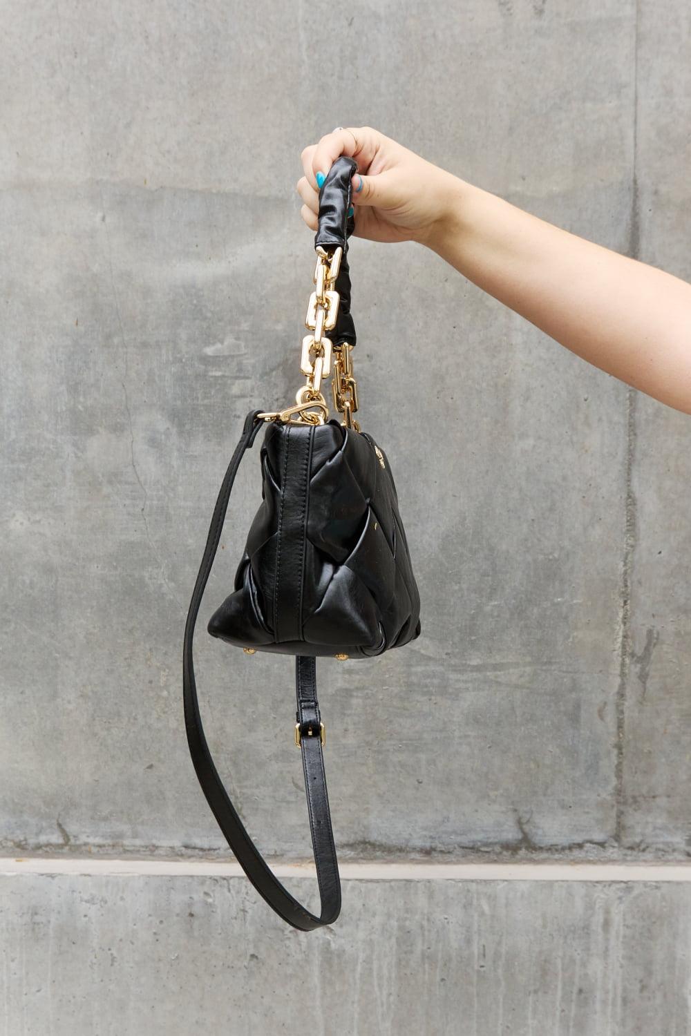 Nicole Lee USA Cassette Woven Satchel Crossbody Bag - The Fiery Jasmine