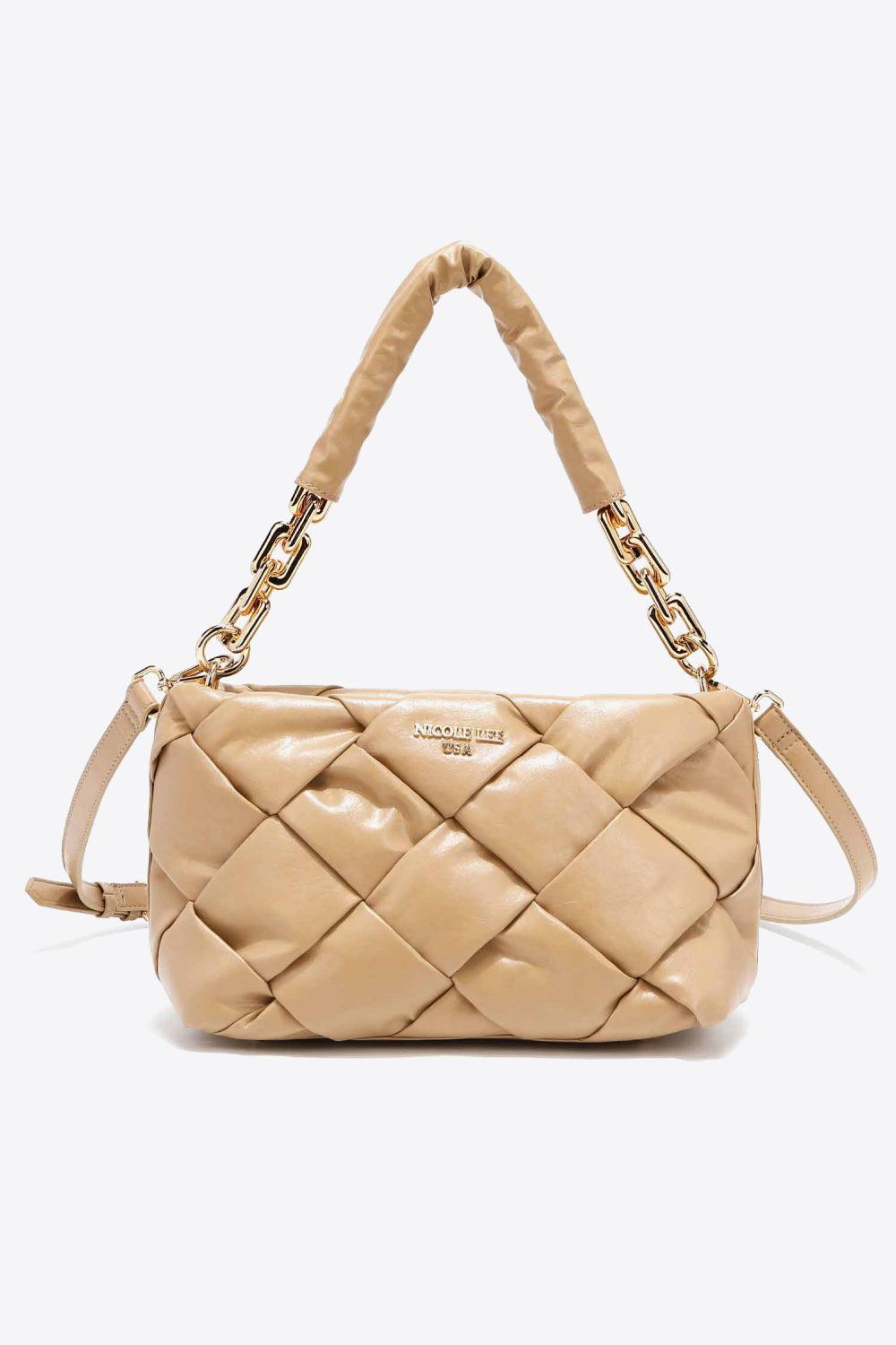 Nicole Lee USA Cassette Woven Satchel Crossbody Bag - The Fiery Jasmine