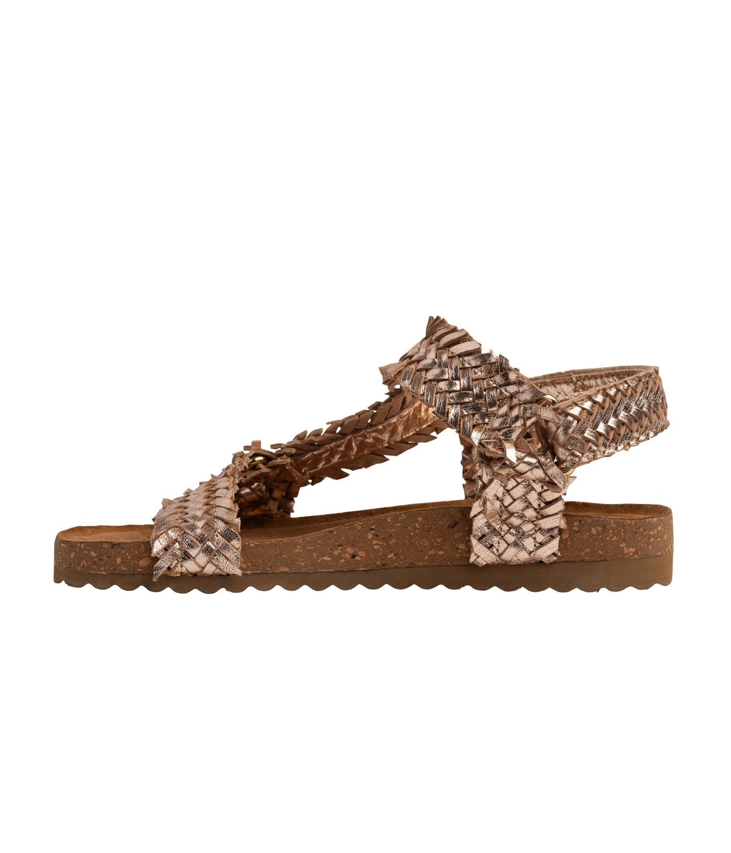 Naughty Monkey River Dance Woven Sandal in Champagne