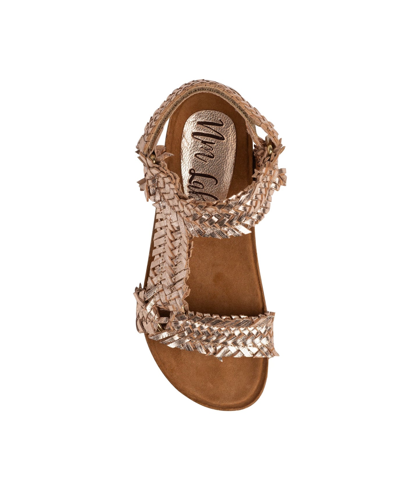 Naughty Monkey River Dance Woven Sandal in Champagne