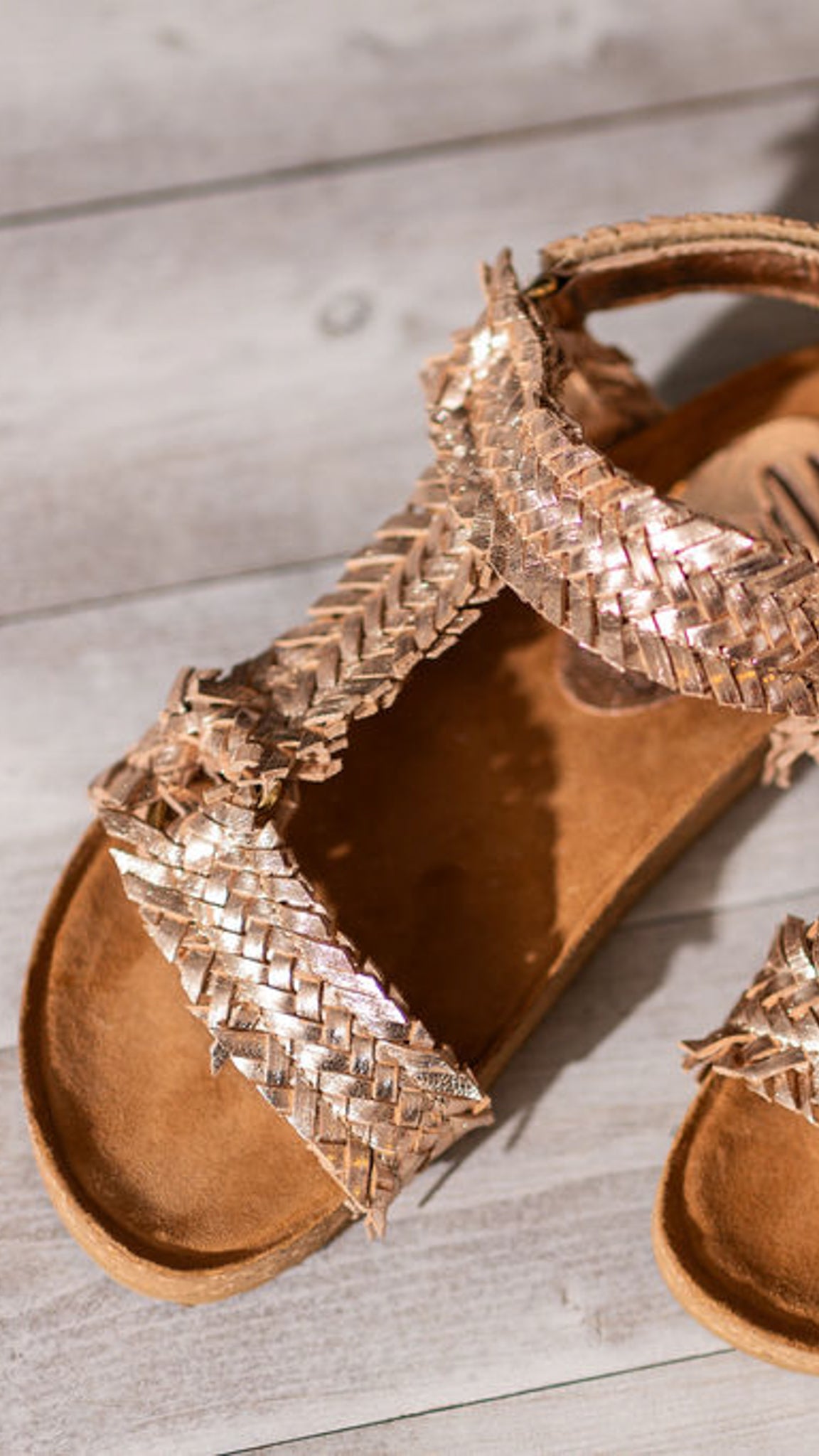Naughty Monkey River Dance Woven Sandal in Champagne