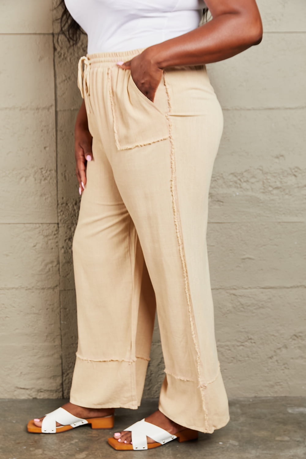 HEYSON Love Me Mineral Wash Wide Leg Pants