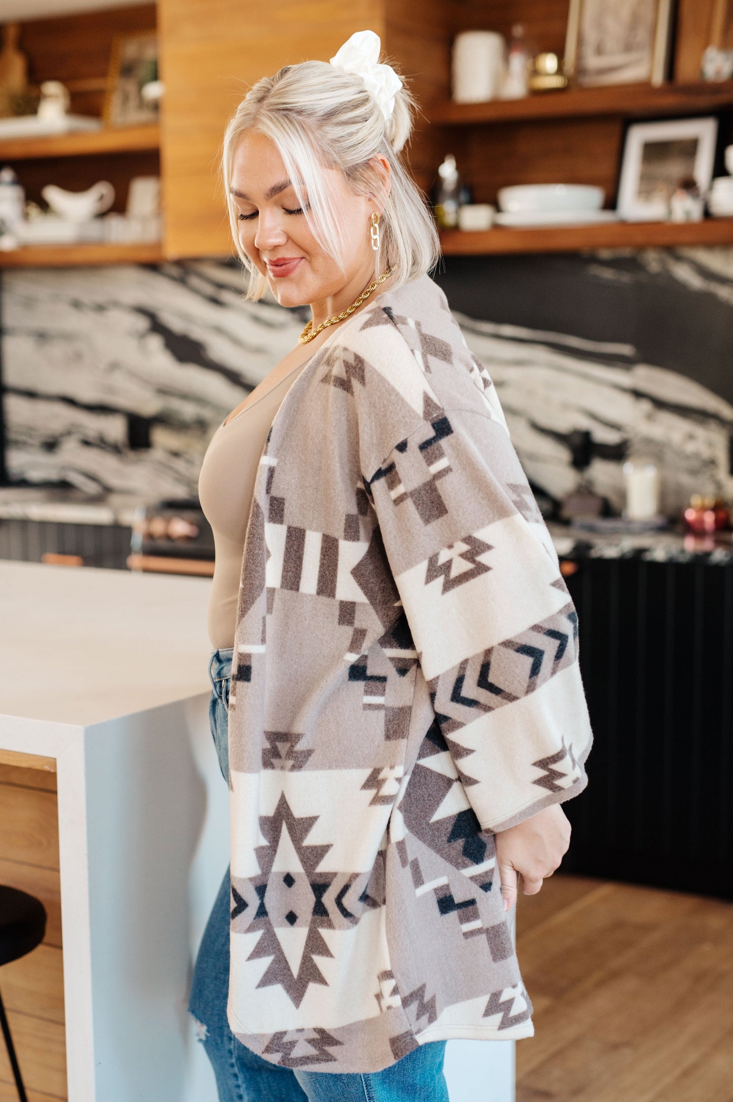 Full on Character Blanket Kimono