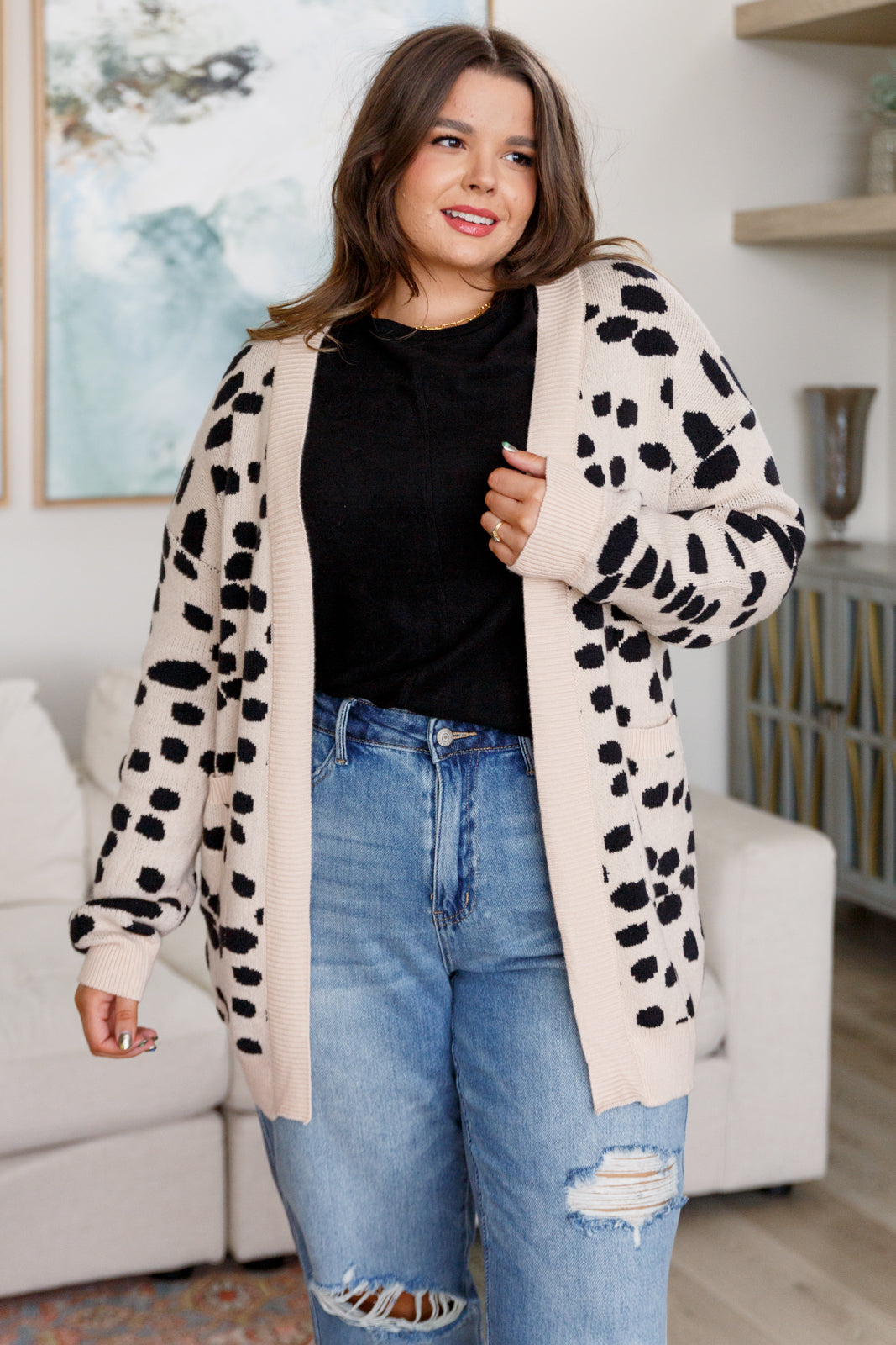 Hit The Spot Open Front Cardigan