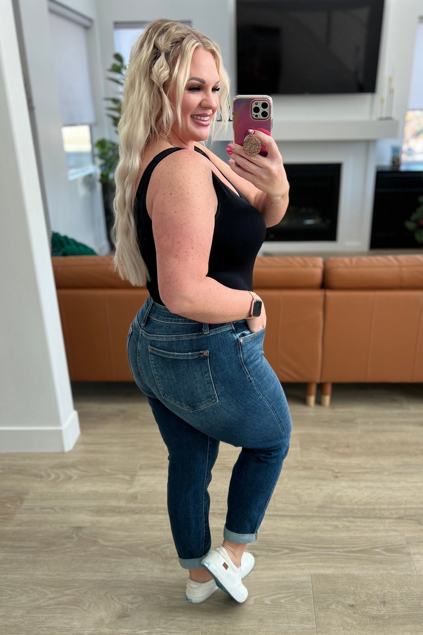 Judy Blue London Cuffed Boyfriend Jeans