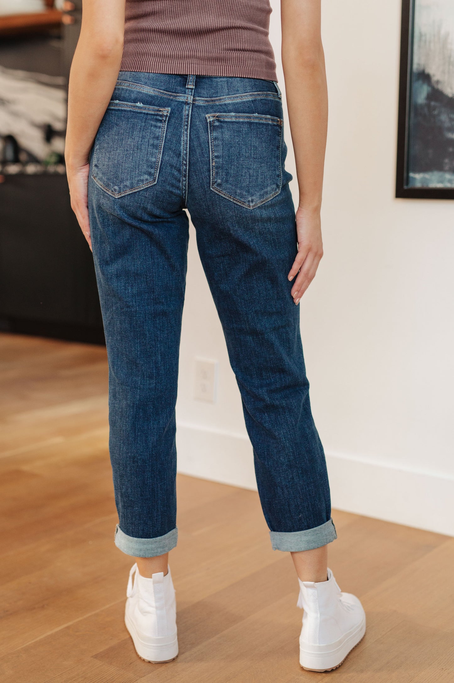 Judy Blue London Cuffed Boyfriend Jeans