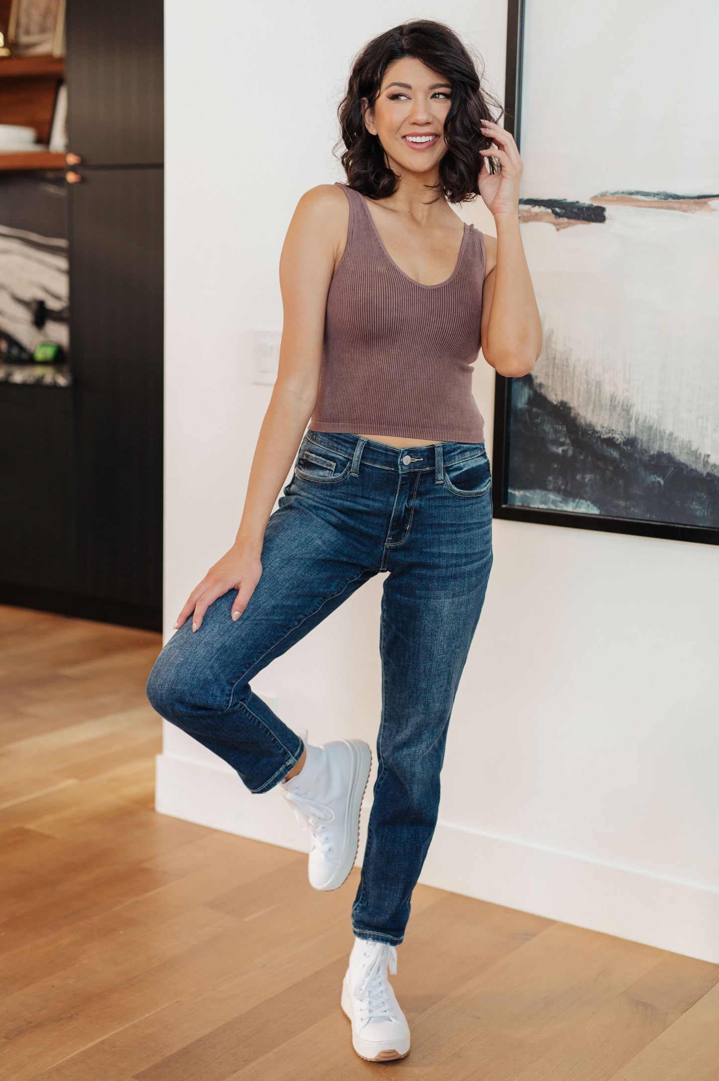 Judy Blue London Cuffed Boyfriend Jeans