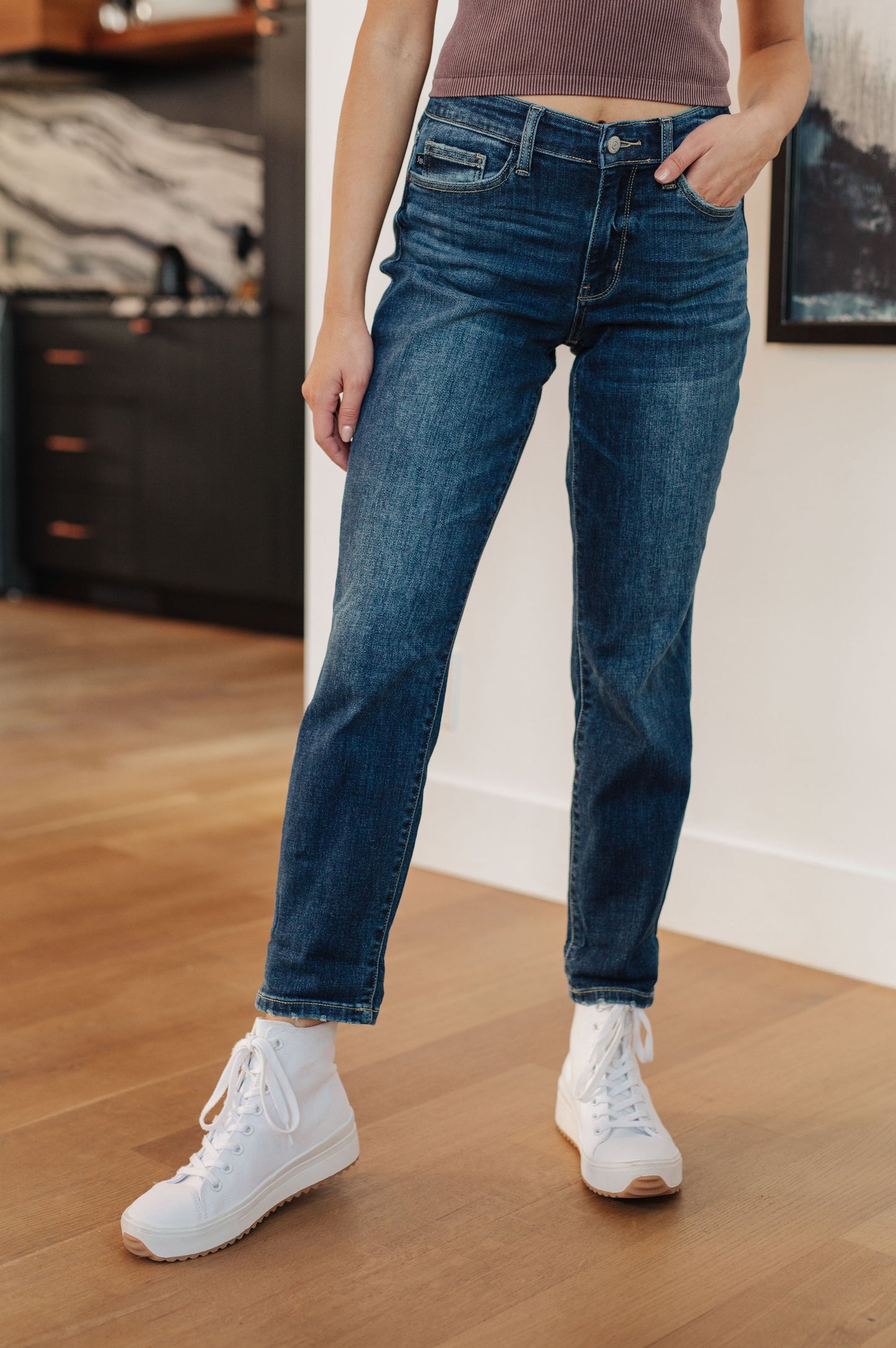 Judy Blue London Cuffed Boyfriend Jeans