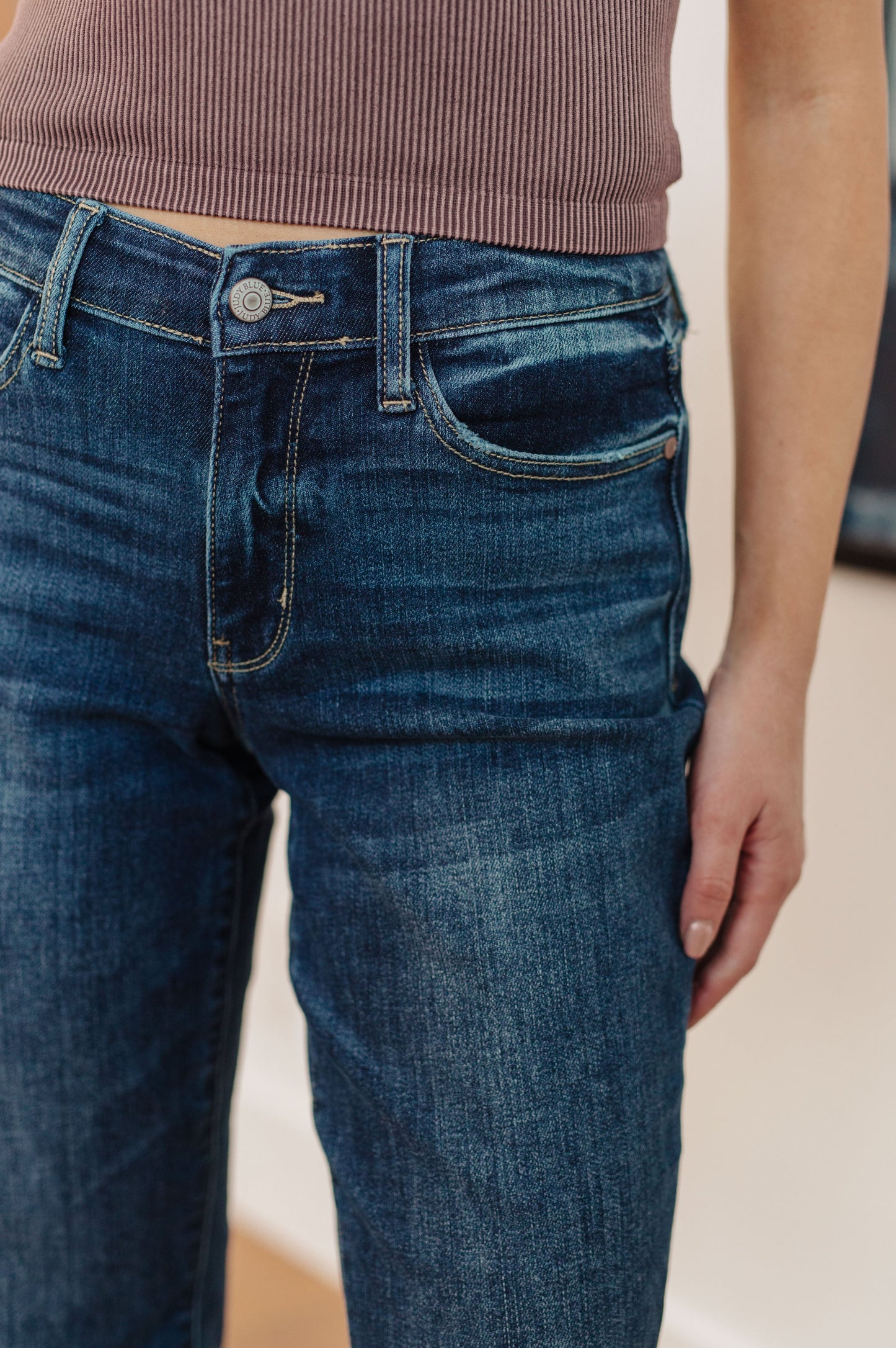 Judy Blue London Cuffed Boyfriend Jeans