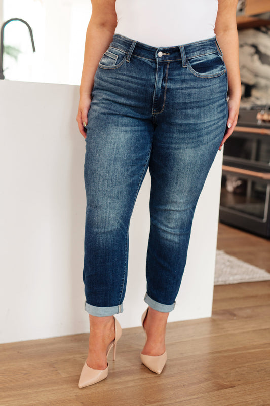 Judy Blue London Cuffed Boyfriend Jeans