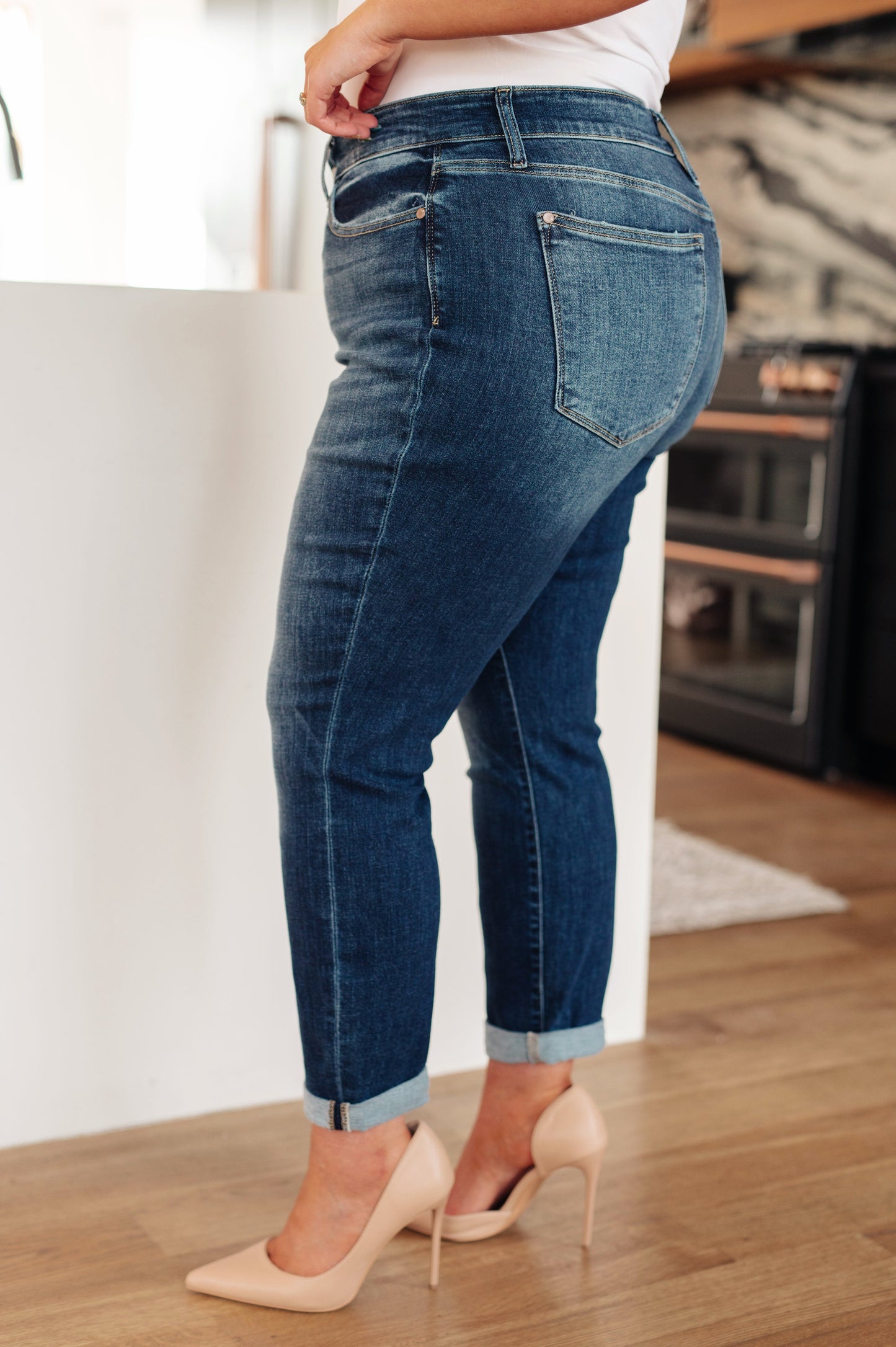 Judy Blue London Cuffed Boyfriend Jeans