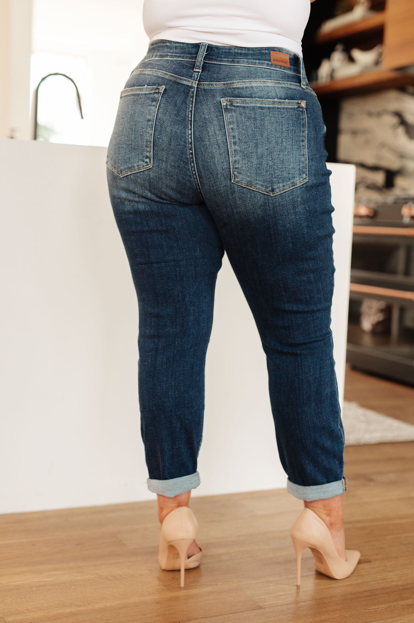 Judy Blue London Cuffed Boyfriend Jeans
