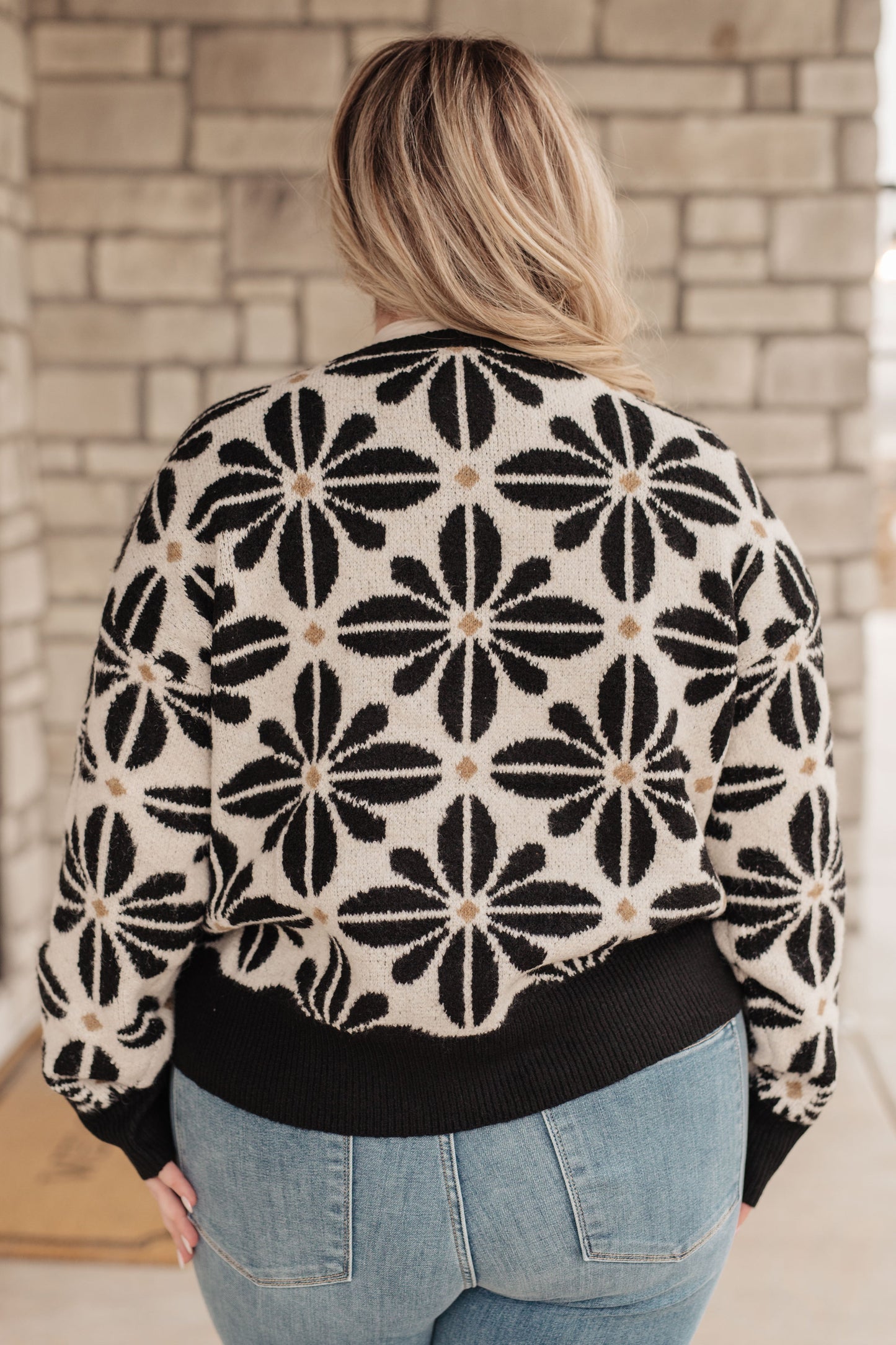 Moody Mod Floral Sweater