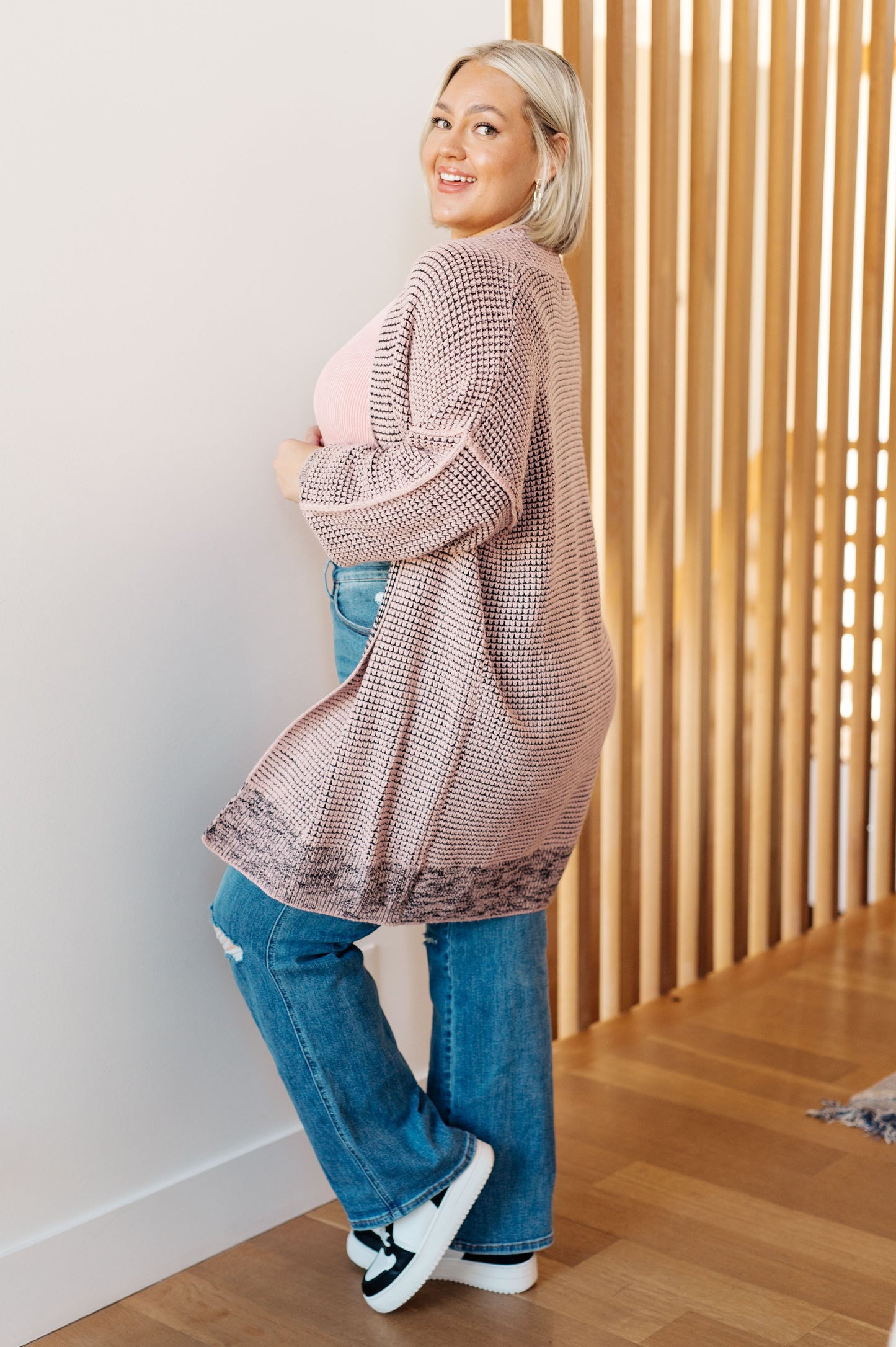The Way It Is Cardigan in Mauve