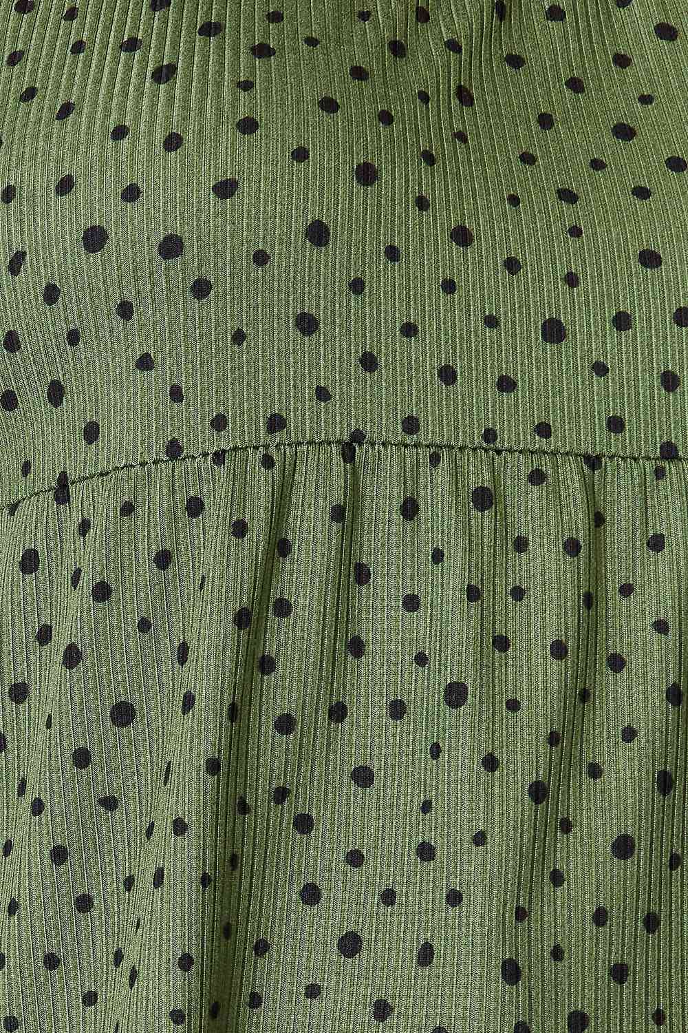 Heimish Long Puff Sleeve Polka Tiered Top