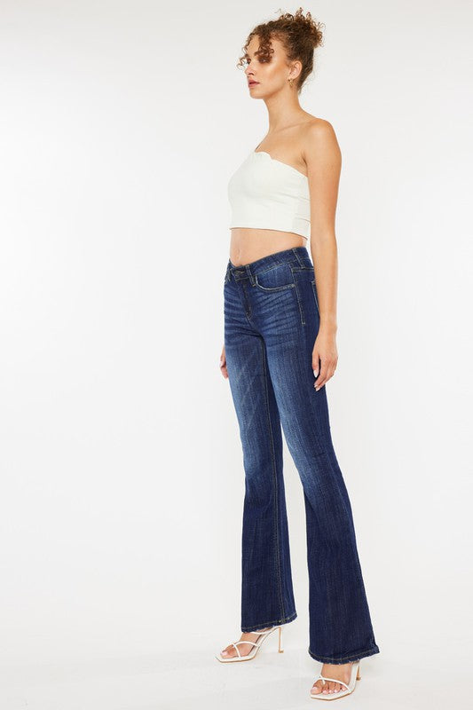 Kancan Mid Rise Flare Jeans