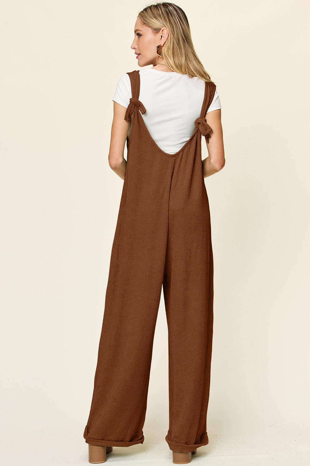 She’s the Vibe Textured Wide Leg Jumpsuit