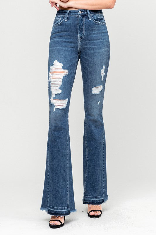 Flying Monkey High Rise Distressed Flare
