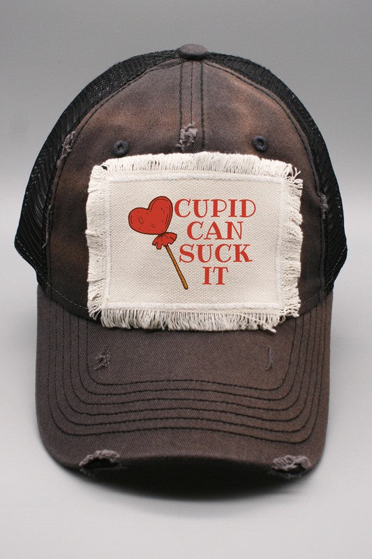 Red Cupid Can Suck It Vday Hat