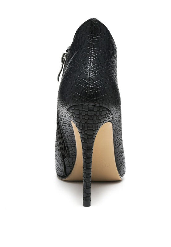 Lolita Woven Texture Stiletto Boot