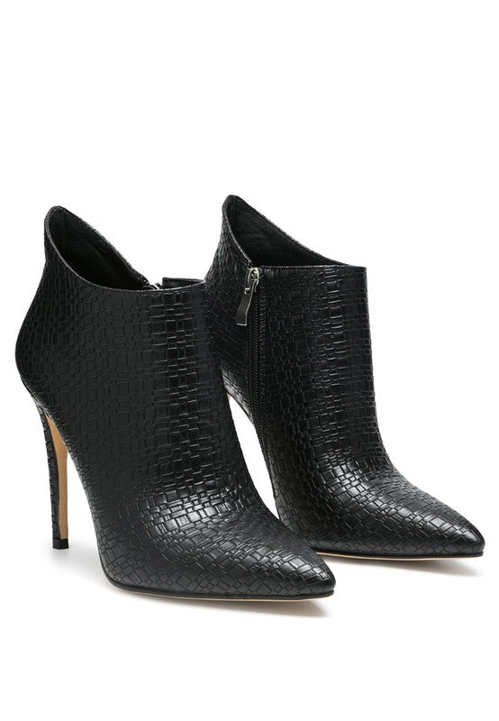 Lolita Woven Texture Stiletto Boot