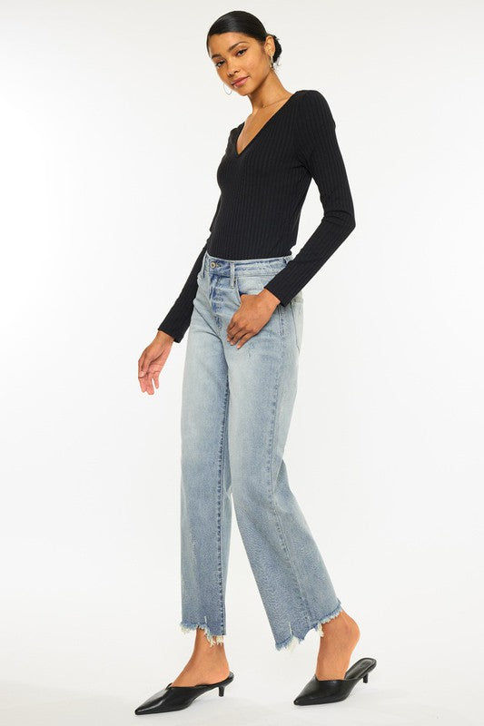 Kancan High Rise Slim Wide Leg