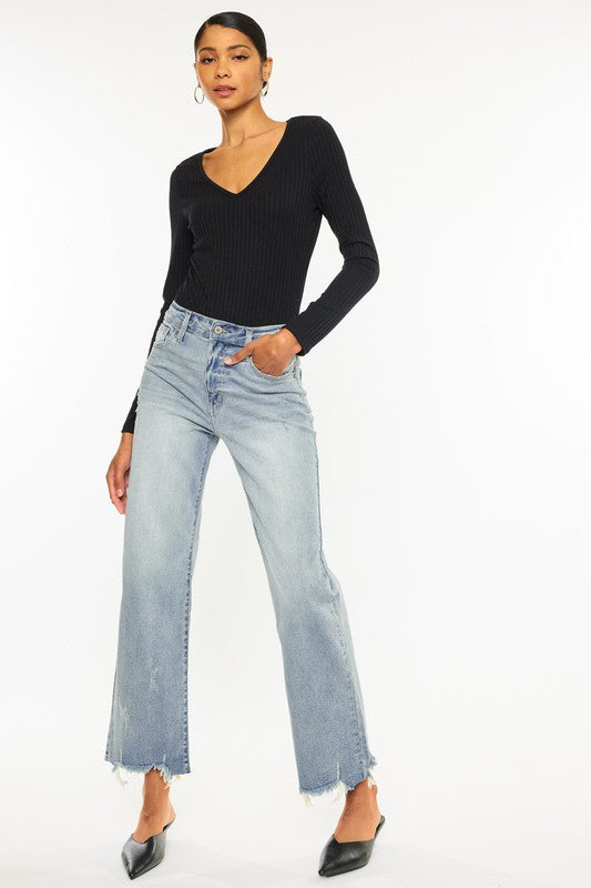 Kancan High Rise Slim Wide Leg