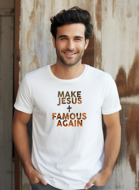 Make Jesus Famous Again Oversized Graphic Tee