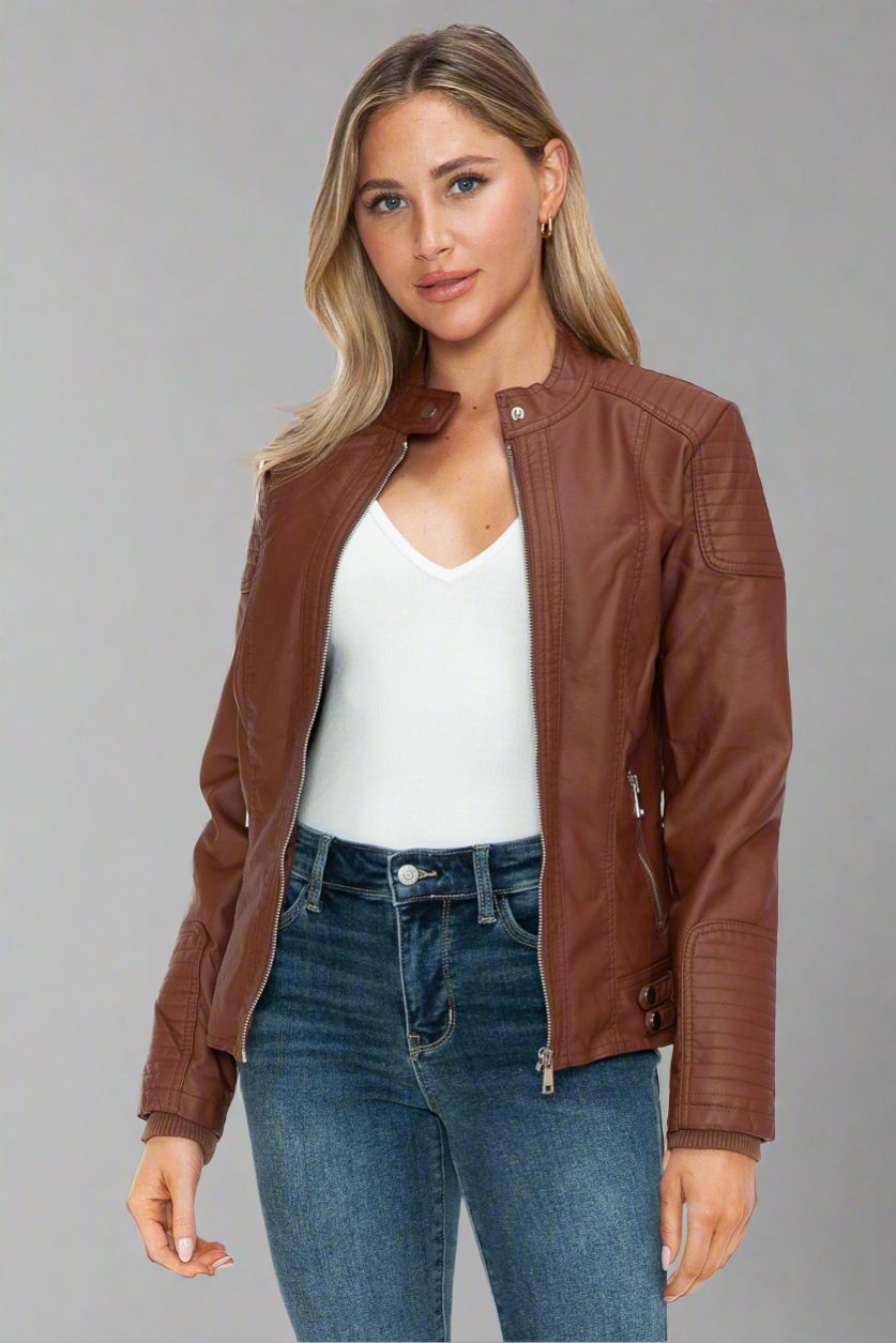 Snobbish Faux Leather Jacket