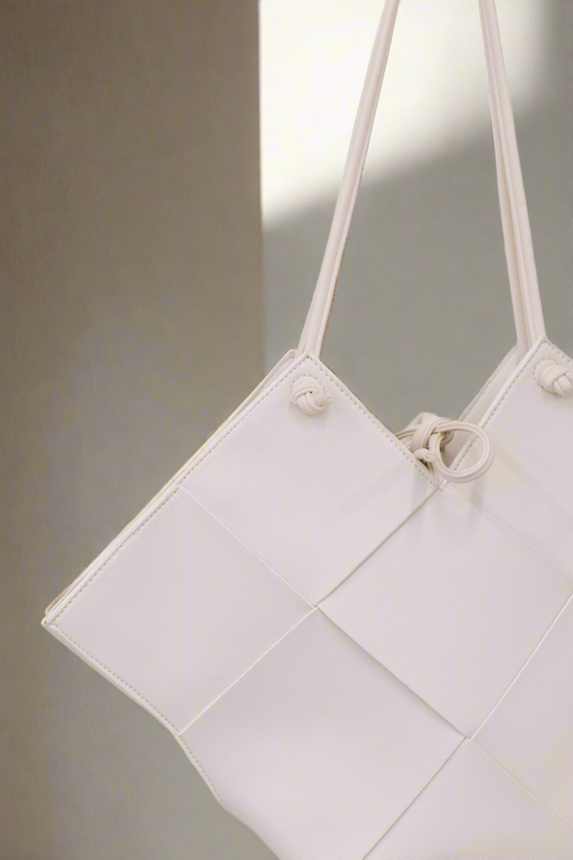 Woven Tote in White