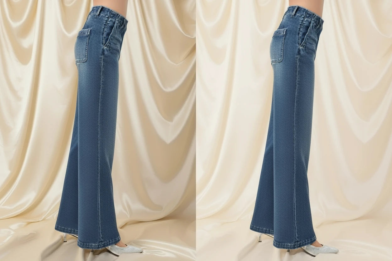 RISEN High Rise Wide Leg Slanted Pocket Jeans – The Fiery Jasmine