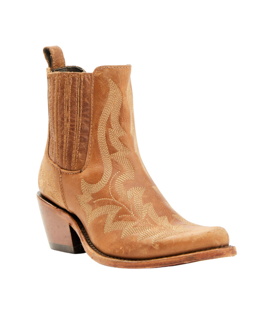 Simone Stitched Ankle Boot in Tan