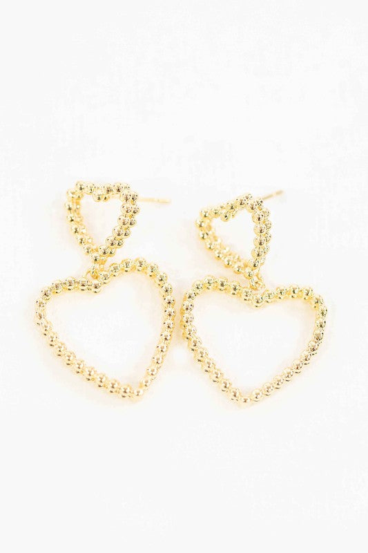 Cara Heart Drop Earrings