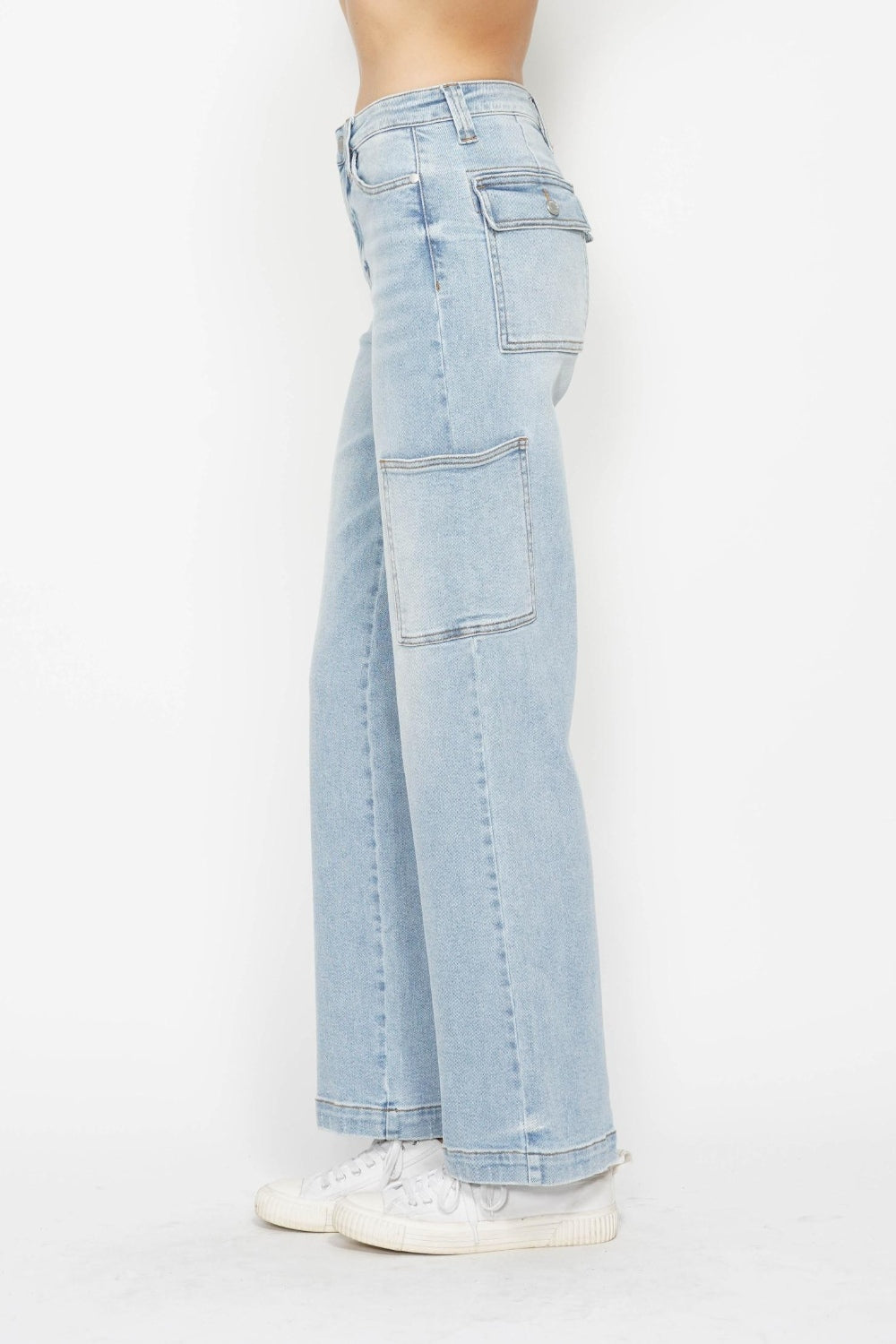 Judy Blue Ali High Waist Straight Cargo Jeans