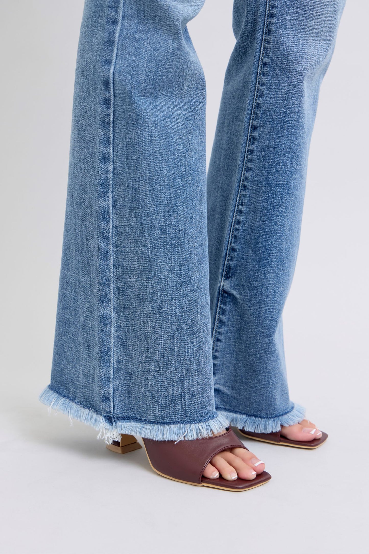 Judy Blue Alyson Raw Hem High Rise Bootcut Jeans