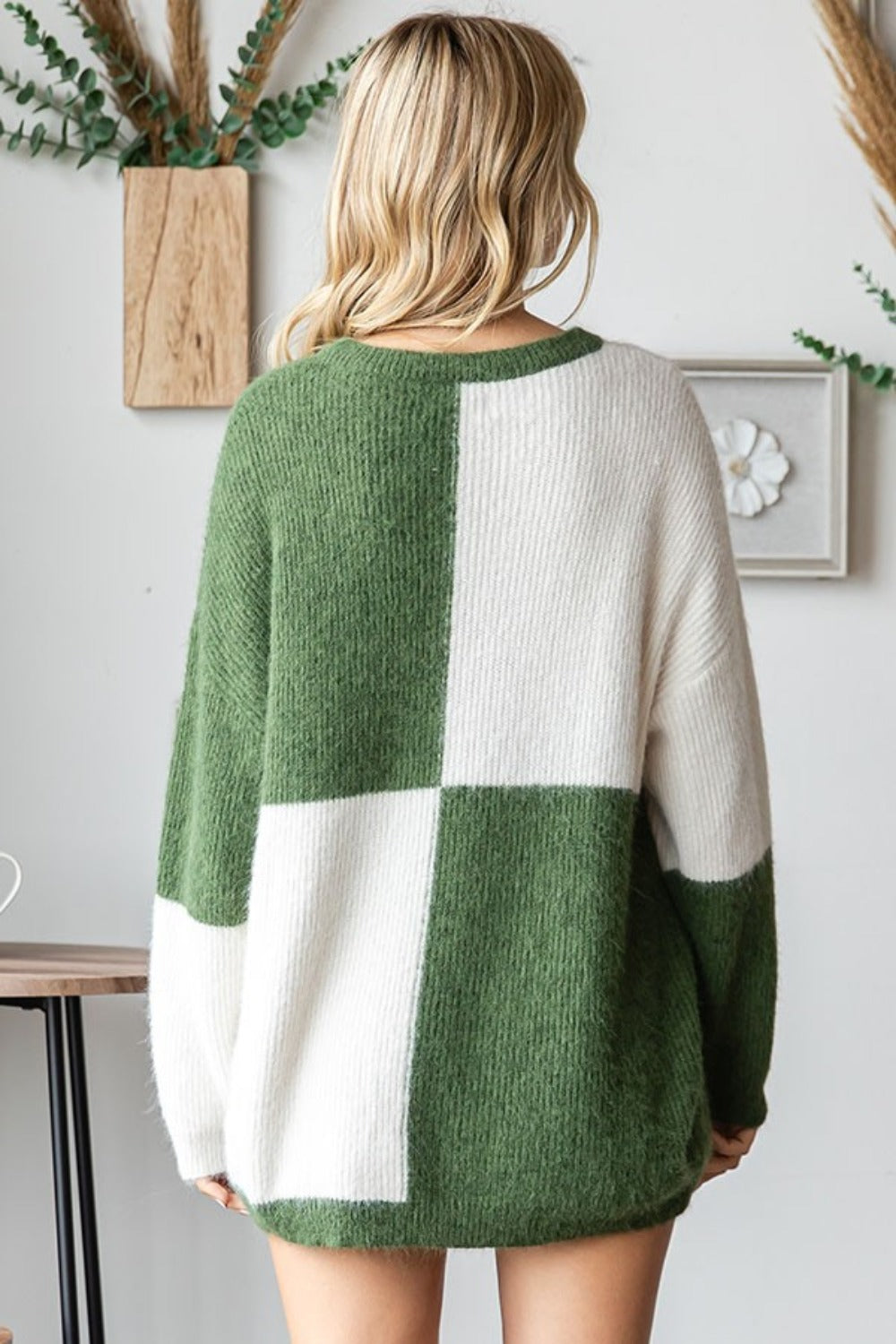 First Love Color Block Ribbed Sweater