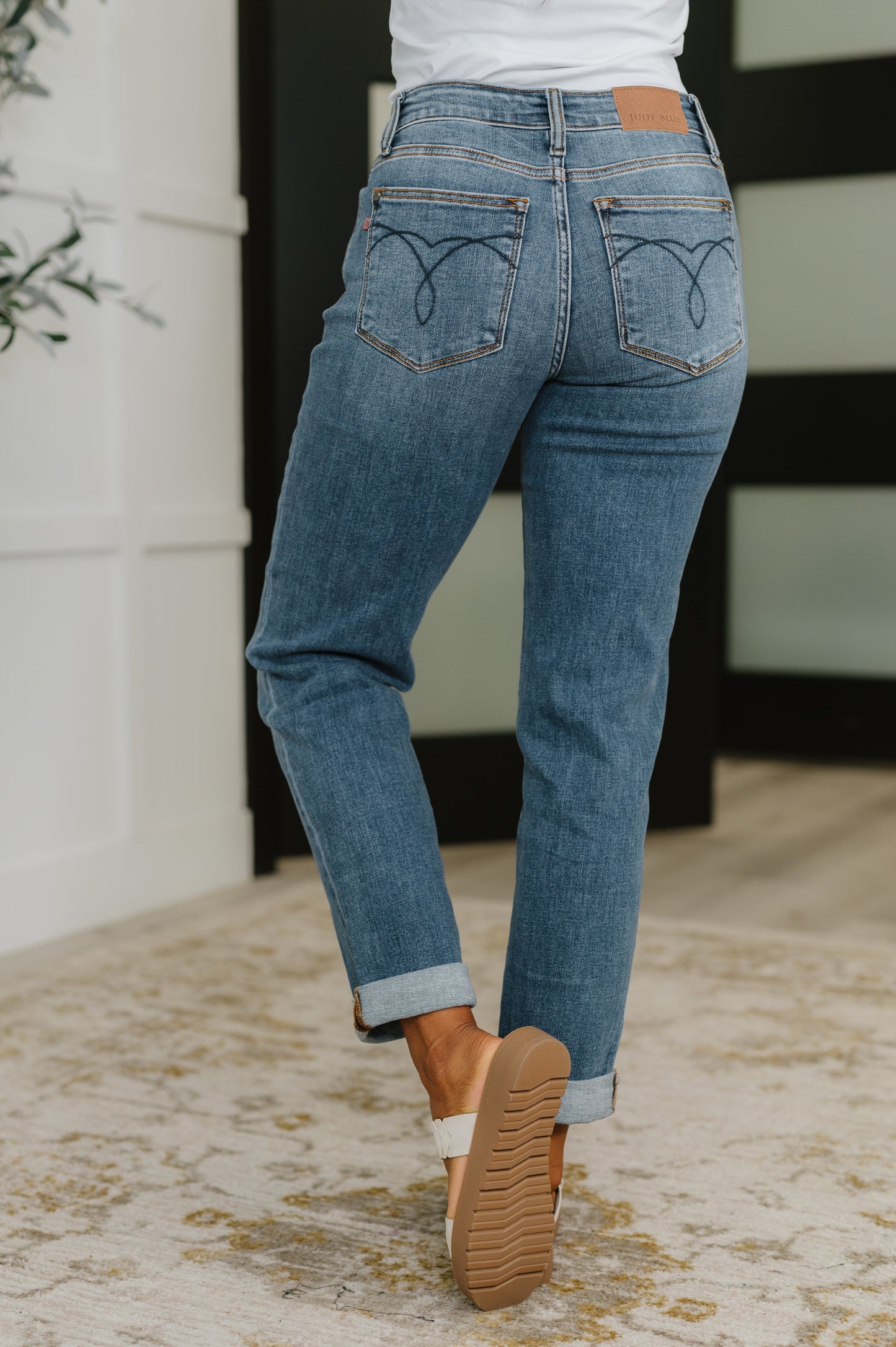 Judy Blue Colette Mid Rise Boyfriend Classic Cuffed