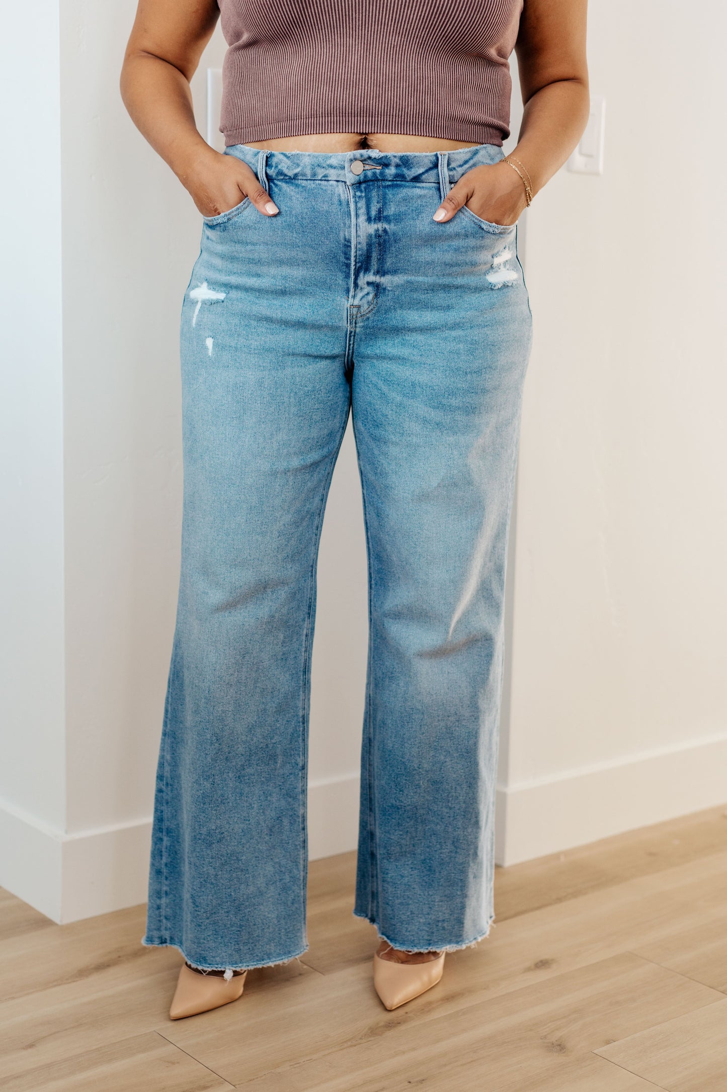 Mica Denim Hope High Rise Wide Leg Jeans