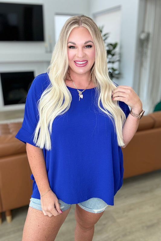 Andree by Unit “Feels Like Me” Dolman Sleeve Top in Royal Blue