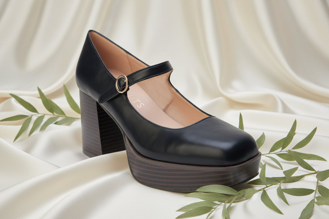 Matilda Platform Heel in Black