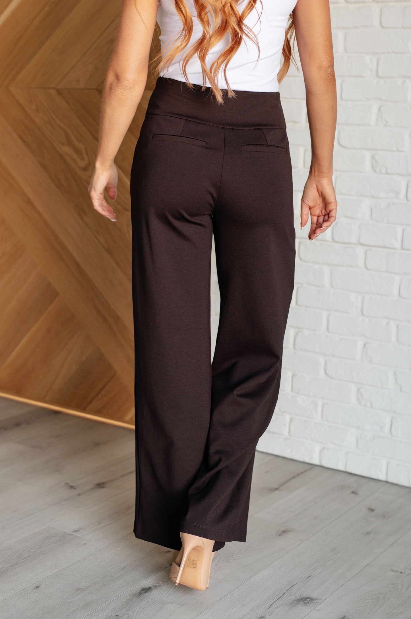 Dear Scarlett Magic Wide Leg Pants in Chocolate