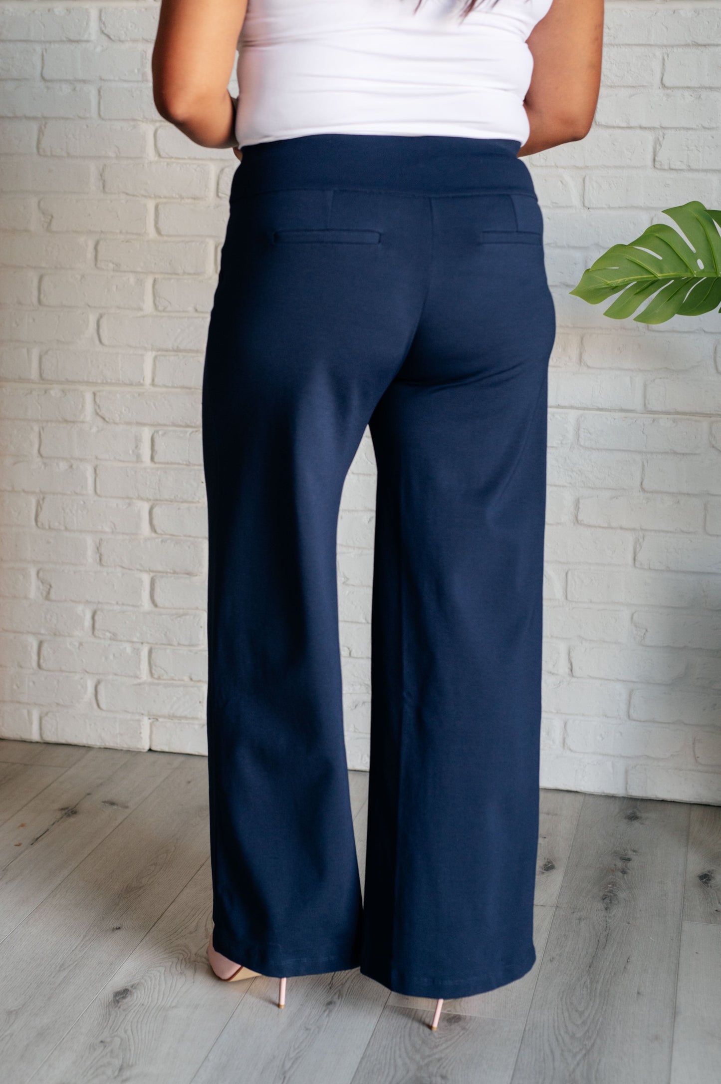 Dear Scarlett Magic Wide Leg Pants in Navy