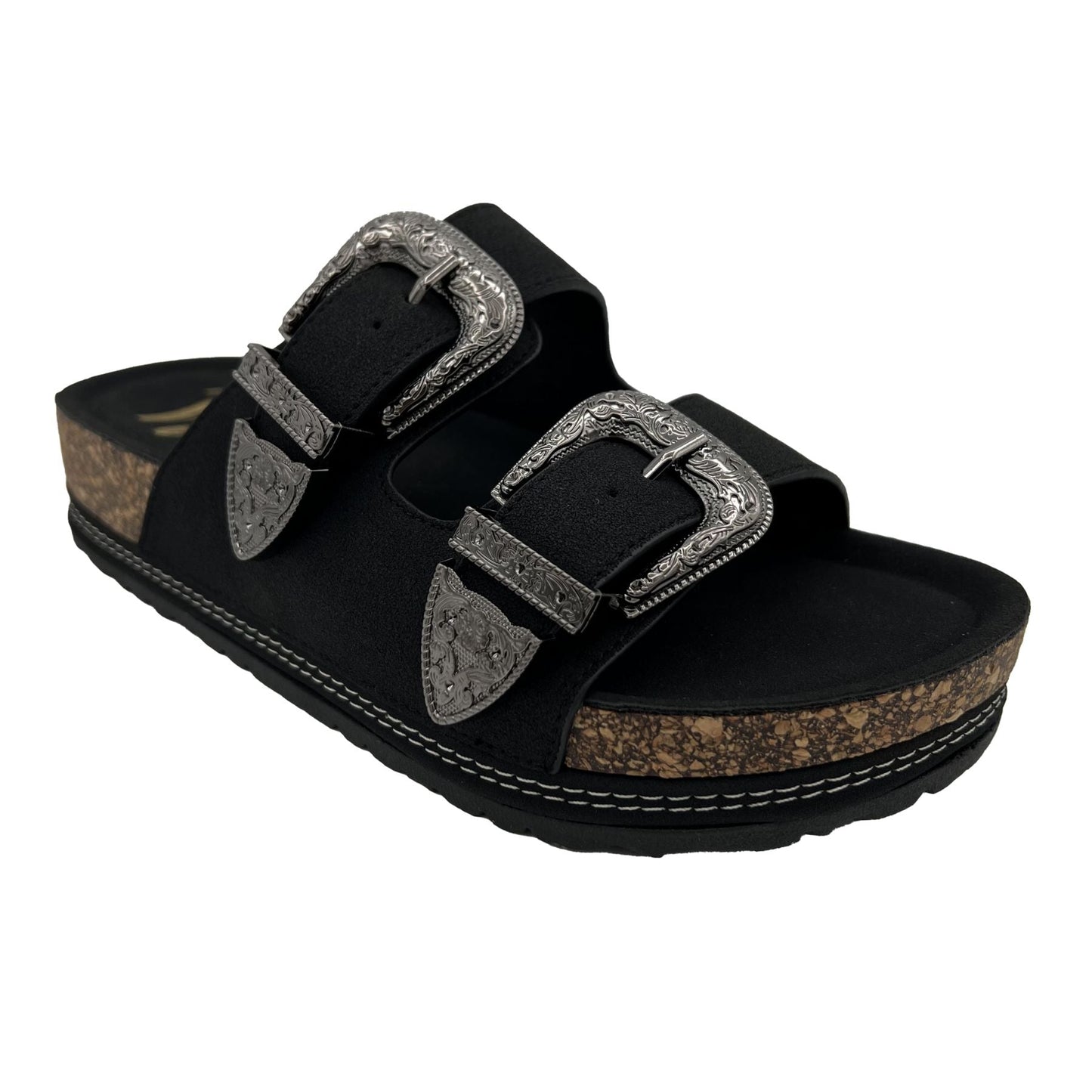 Not Rated Mickie Western Slides in Black