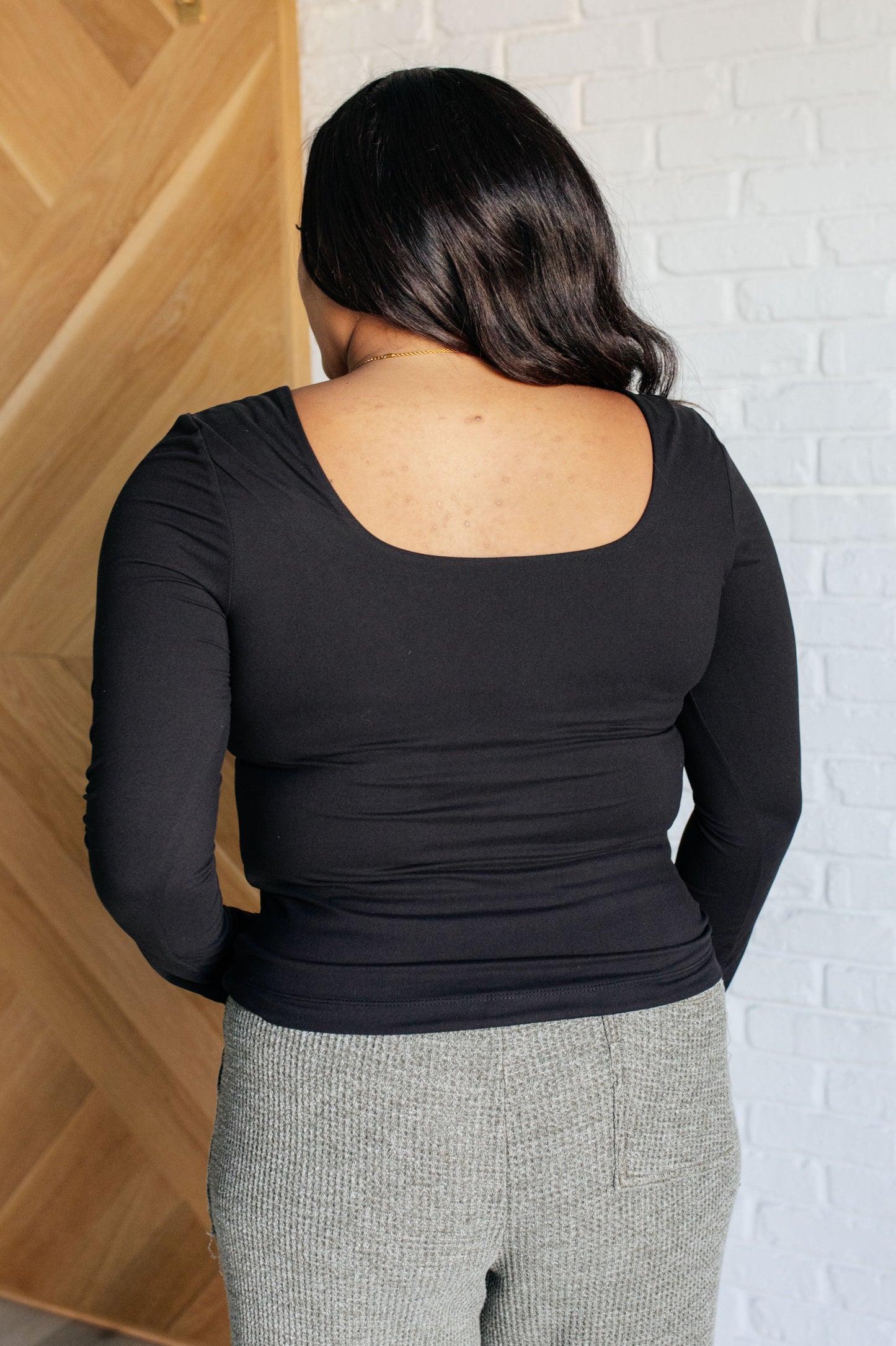 Never Imitated Rae Mode Long Sleeve Top in Black