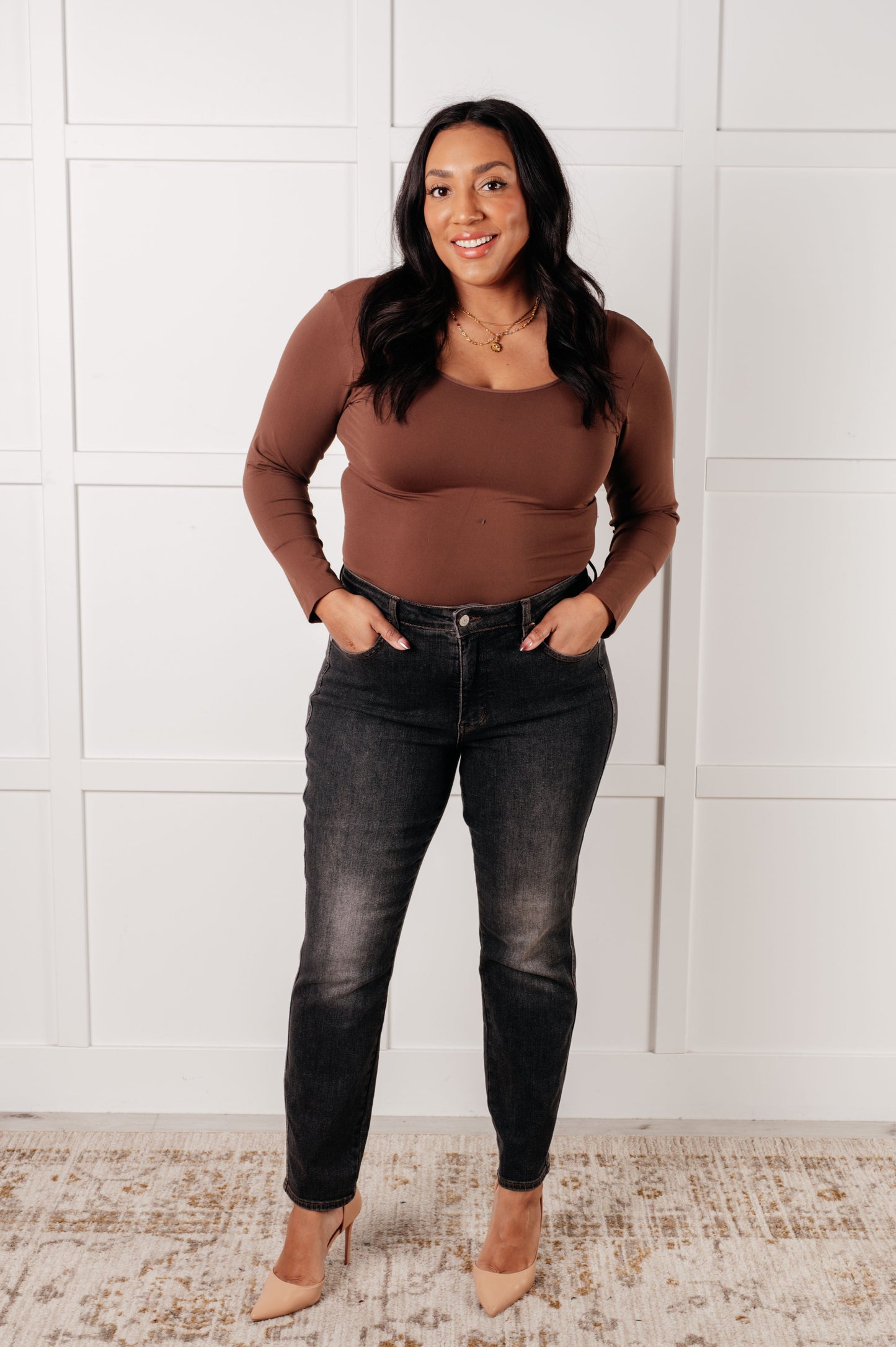 Rita Judy Blue Mid Rise Tummy Control Slim Jeans