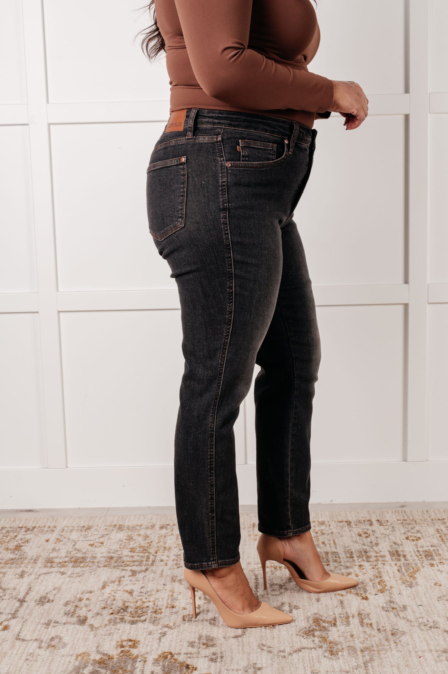 Rita Judy Blue Mid Rise Tummy Control Slim Jeans